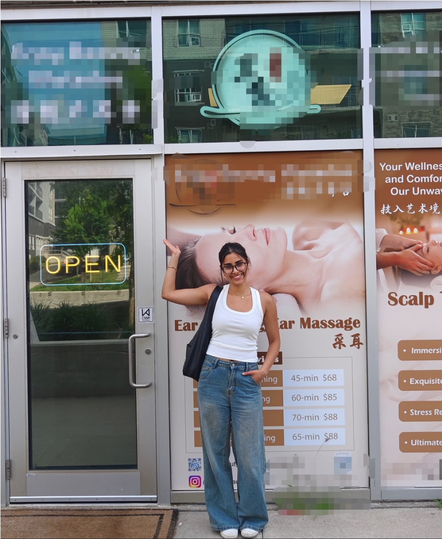 Traditional Chinese beauty wellness center storefront exterior
